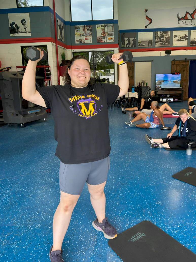 Shyann posing during workout